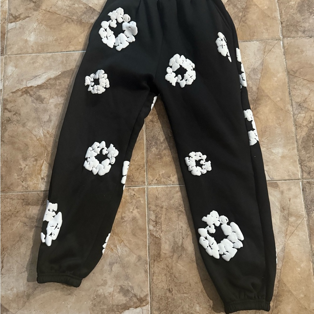 Men's Black and White Patterned Joggers